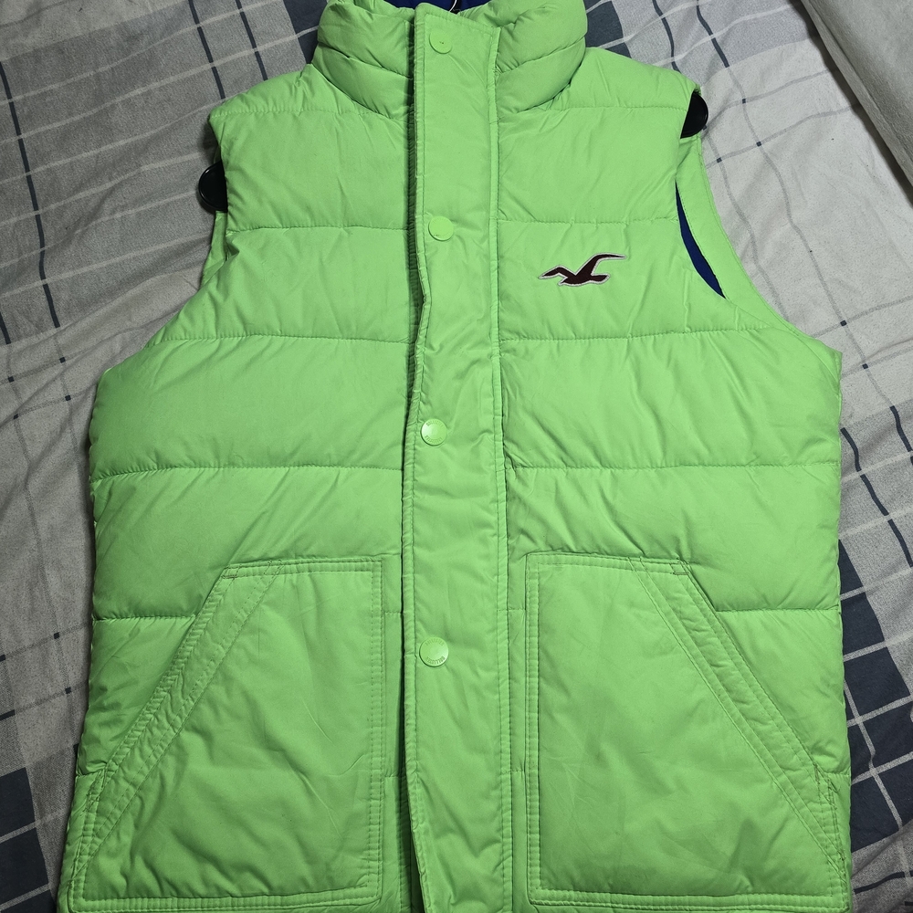 Hollister Neon Green Vest NWOT